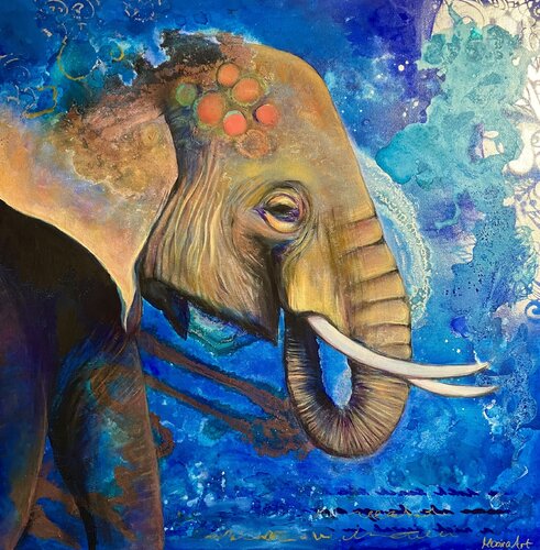 Azure horizons van Amelie Monira Egenolf, Schilderij te koop op Singulart