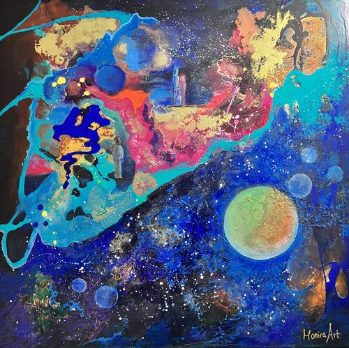 Echoes of the universe van Amelie Monira Egenolf, Schilderij te koop op Singulart
