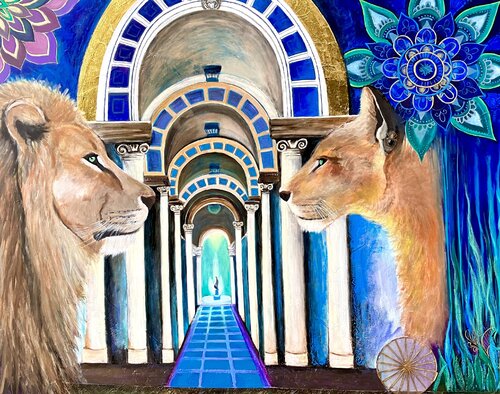 When two lovers meet, time stands still van Amelie Monira Egenolf, Schilderij te koop op Singulart
