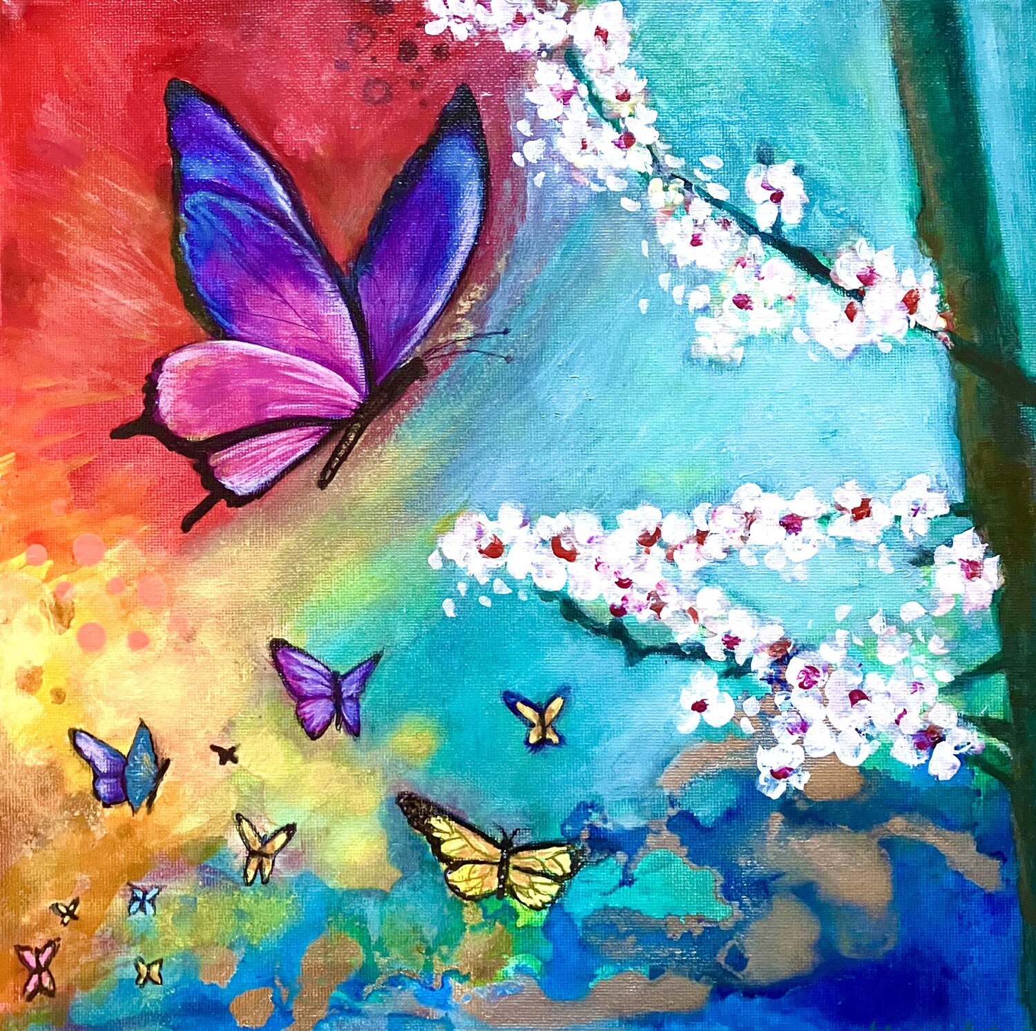 On the wings of hope Amelie Monira Egenolf Originalgemälde zu verkaufen