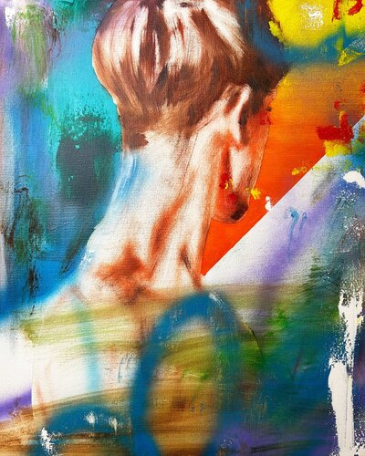 Layers #1 van Lukas Moll, Schilderij te koop op Singulart