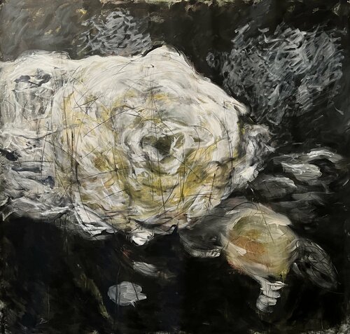 White flower van Ralitsa Stoitseva, Schilderij te koop op Singulart