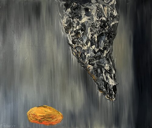 Two hovering objects van Ralitsa Stoitseva, Schilderij te koop op Singulart