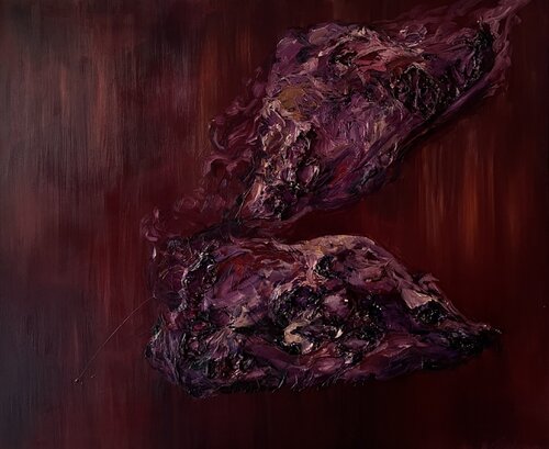 Two flaming objects von Ralitsa Stoitseva, Malerei kaufen auf Singulart