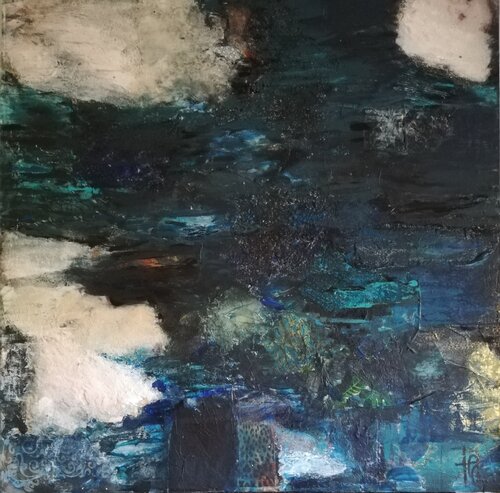 Fleur d'eau di Corinne Pages, Pittura in vendita su Singulart