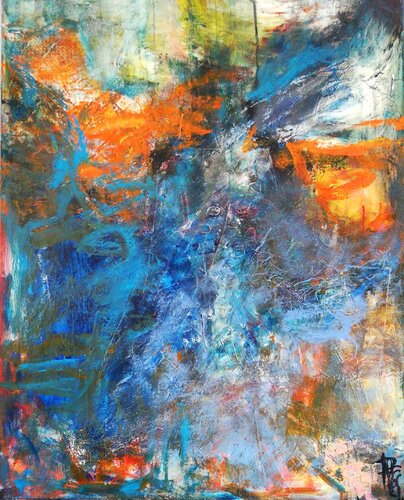 Une ville la nuit di Corinne Pages, Pittura in vendita su Singulart