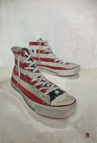 Converse Stars n Stripes von Martin Allen, Malerei kaufen auf Singulart