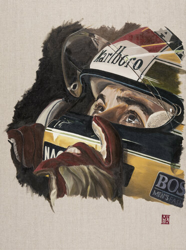 "The Calm Before The Storm" - Ayrton Senna von Martin Allen, Malerei kaufen auf Singulart