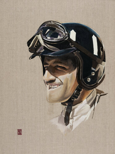 Graham Hill portrait - Gentleman Driver von Martin Allen, Malerei kaufen auf Singulart