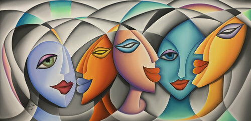 Behind every great man a great woman di Hani Badawi Leo, Pittura in vendita su Singulart