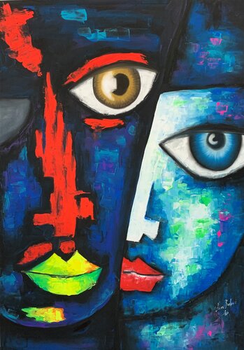 Looks of the future van Hani Badawi Leo, Schilderij te koop op Singulart