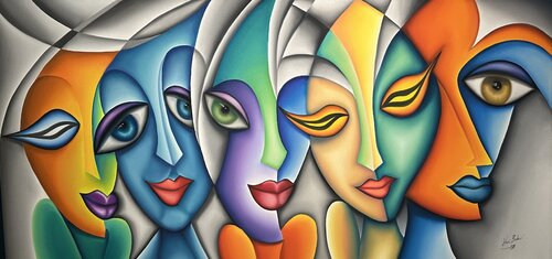 Friends Forever van Hani Badawi Leo, Schilderij te koop op Singulart