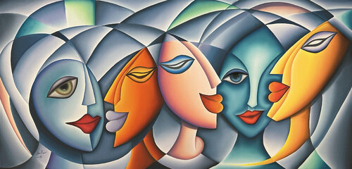 Behind every great man a great woman di Hani Badawi Leo, Pittura in vendita su Singulart