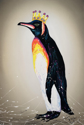 Queen Penguin de Hani Badawi Leo, Pintura a la venta en Singulart