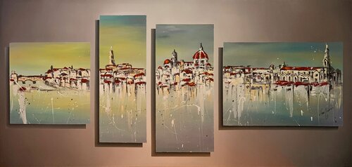 Florence city Skyline de Hani Badawi Leo, Pintura a la venta en Singulart