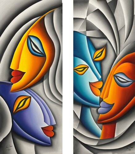 Two Heart, One Destiny - 2 artworks de Hani Badawi Leo, Pintura a la venta en Singulart