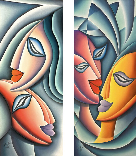 Together as one - 2 artworks von Hani Badawi Leo, Malerei kaufen auf Singulart