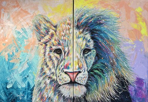 Heart and Destiny of the Lions - 2 artworks Hani Badawi Leo