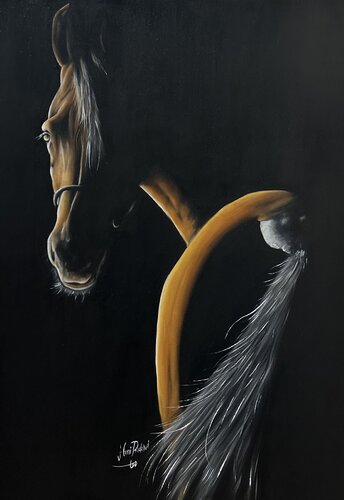 Desert Wind Horse di Hani Badawi Leo, Pittura in vendita su Singulart