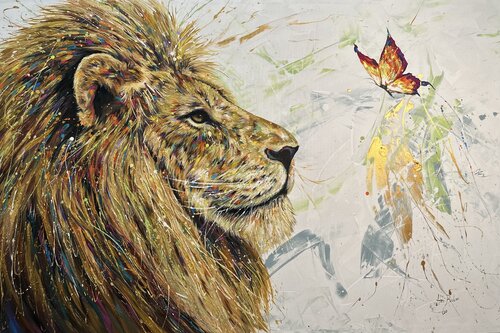 Leone e farfalla Hani Badawi Leo