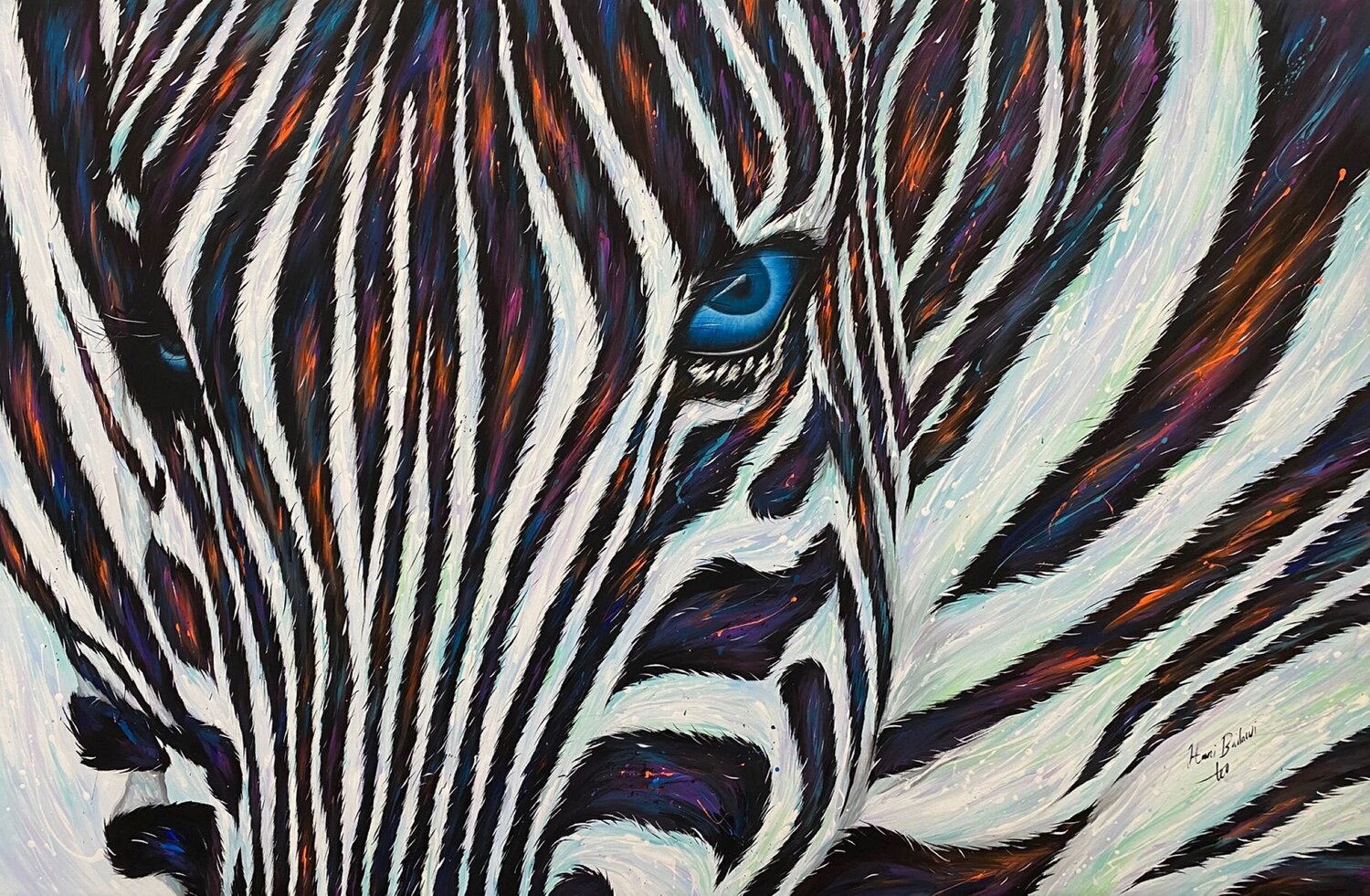Wild Zebra Pop Color Hani Badawi Leo