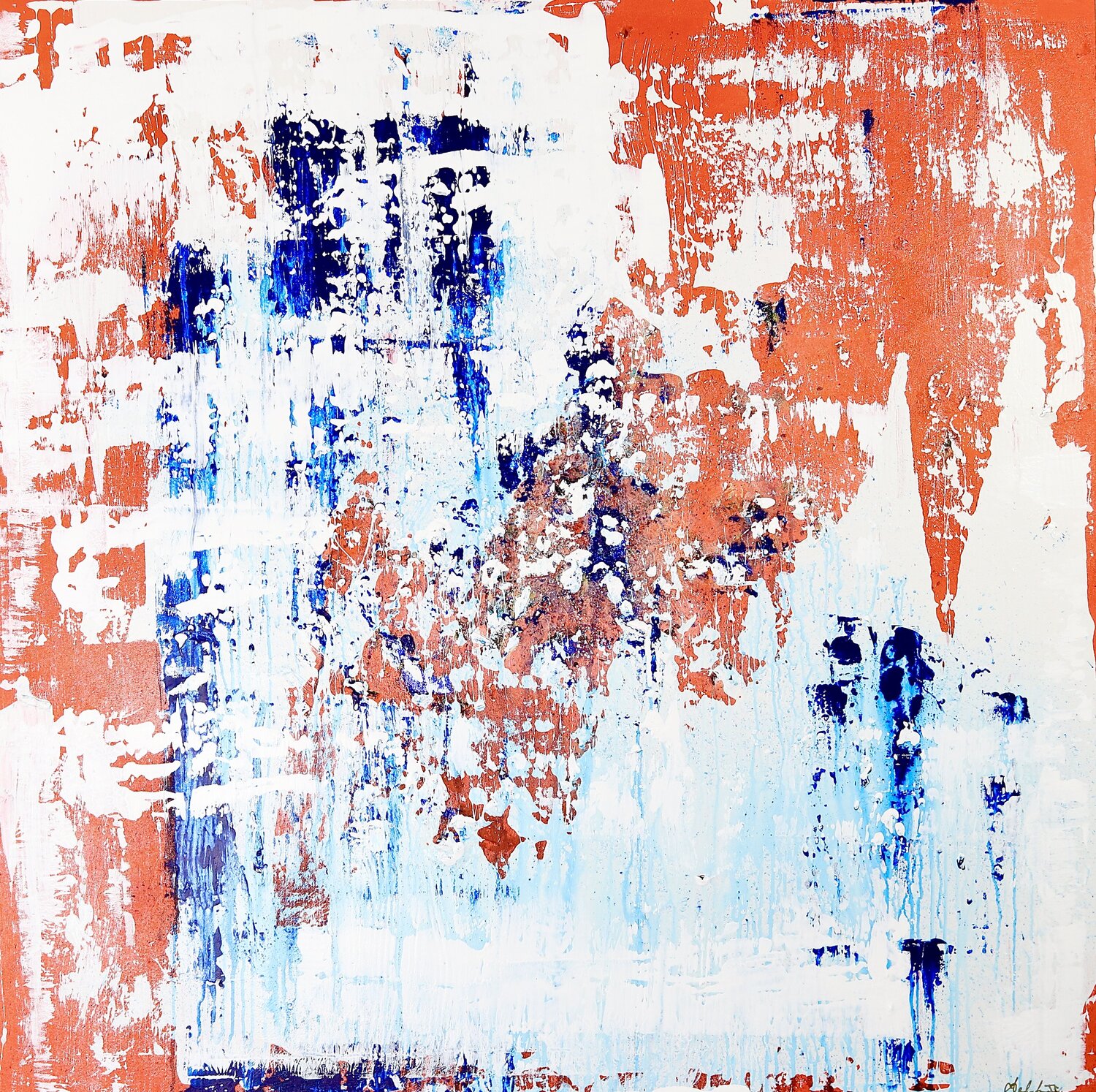 The Big Orange Bang by Anthony Mahnke (2022) Painting Acrylic on