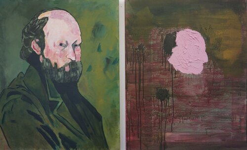 PORTRAIT PAUL CEZANNE UND ÜBERSETZUNG von Friedhelm Wolfrat, Malerei kaufen auf Singulart