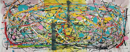 Triptychon OVERTÜRE 2 von Friedhelm Wolfrat, Malerei kaufen auf Singulart