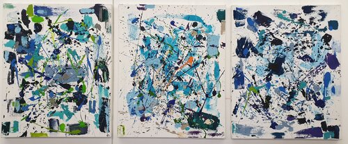 KOMPOSITION 1 -  3 von Friedhelm Wolfrat, Malerei kaufen auf Singulart