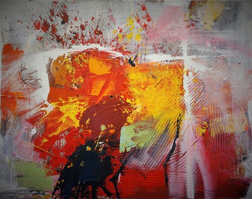 RAINFALLDOWN van Friedhelm Wolfrat, Schilderij te koop op Singulart