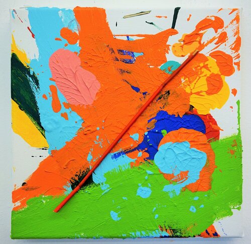 MY BUDDY van Friedhelm Wolfrat, Schilderij te koop op Singulart