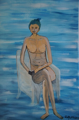 DIE LESENDE di Friedhelm Wolfrat, Pittura in vendita su Singulart