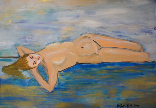 EIN HIMMEL WIE SCHLAGSAHNE by Friedhelm Wolfrat, Painting for Sale on Singulart