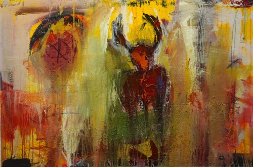 ES GEHT AUCH OHNE STIERKAMPF di Friedhelm Wolfrat, Pittura in vendita su Singulart