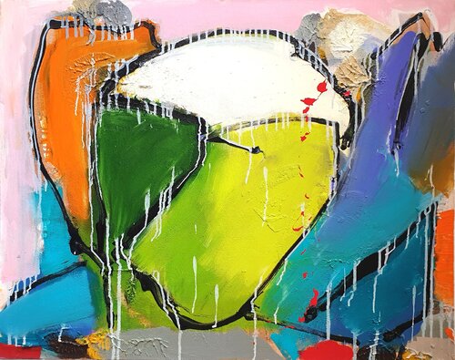 LIEBLINGSMENSCH di Friedhelm Wolfrat, Pittura in vendita su Singulart
