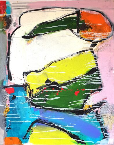 SCHWARZ WISS van Friedhelm Wolfrat, Schilderij te koop op Singulart