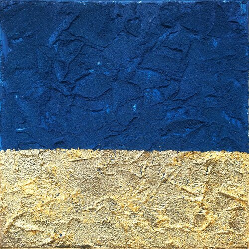 MAGENTA BLAU 582 van Friedhelm Wolfrat, Schilderij te koop op Singulart