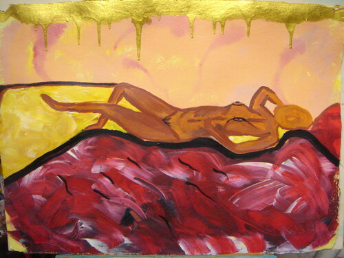 GOLDEN VISION par Friedhelm Wolfrat, Peinture en vente sur Singulart