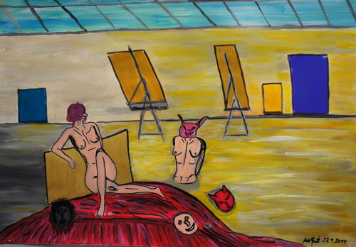 ATELIER di Friedhelm Wolfrat, Pittura in vendita su Singulart