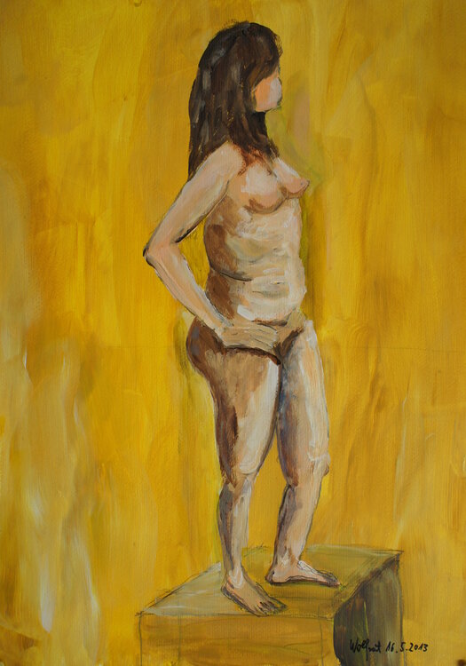 AKT AUF GELBER SÄULE Friedhelm Wolfrat