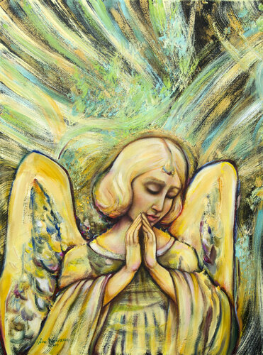 Angels and neurons. Left part of the diptych von Ponditerra Nino, Malerei kaufen auf Singulart