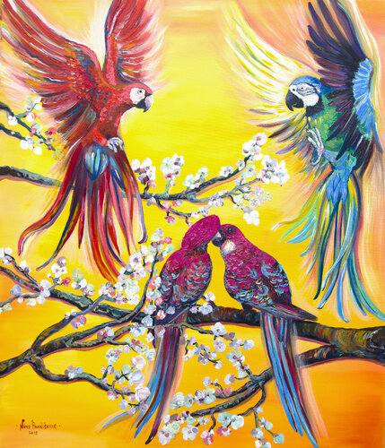 Parrots von Ponditerra Nino, Malerei kaufen auf Singulart