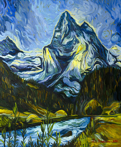 Swiss Alps Rosenlaui von Ponditerra Nino, Malerei kaufen auf Singulart