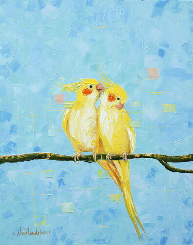 Cockatiels birds von Ponditerra Nino, Malerei kaufen auf Singulart