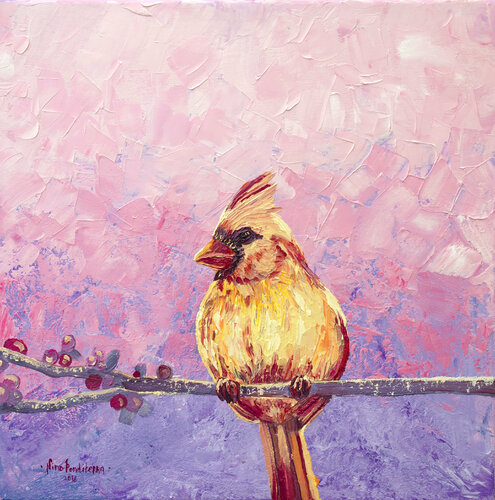 Cardinal bird by Ponditerra Nino, Painting for Sale on Singulart