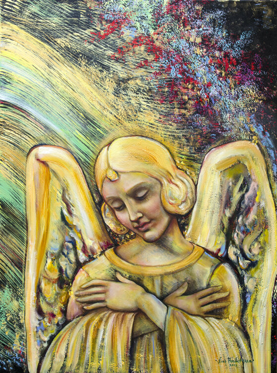 Angels and neurons. Right part of the diptych Ponditerra Nino