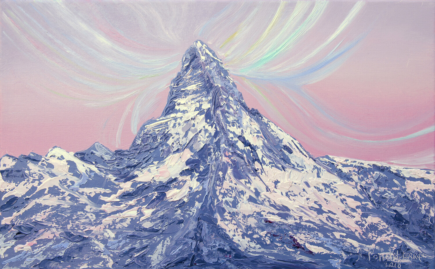 Matterhorn winter sunset Ponditerra Nino