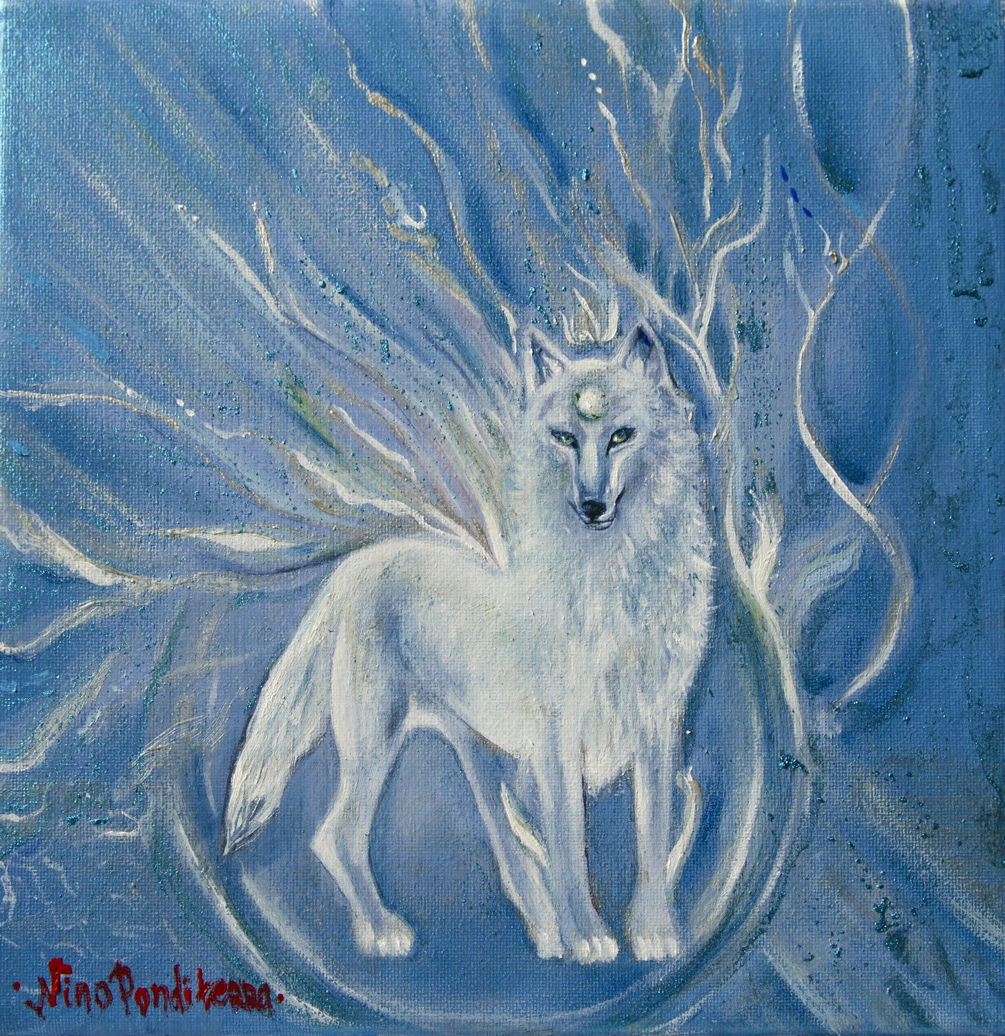 white wolf paintings