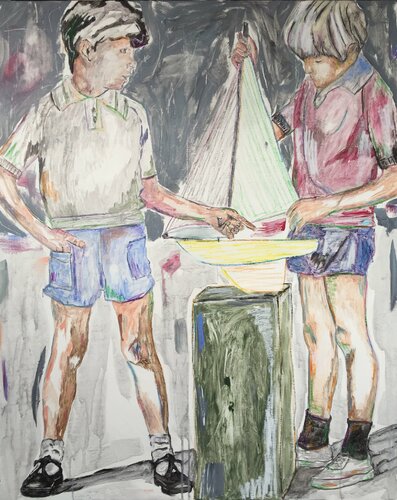 Capitaine by David Mirac, Painting for Sale on Singulart