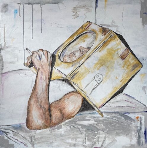 Dans ma zone by David Mirac, Painting for Sale on Singulart